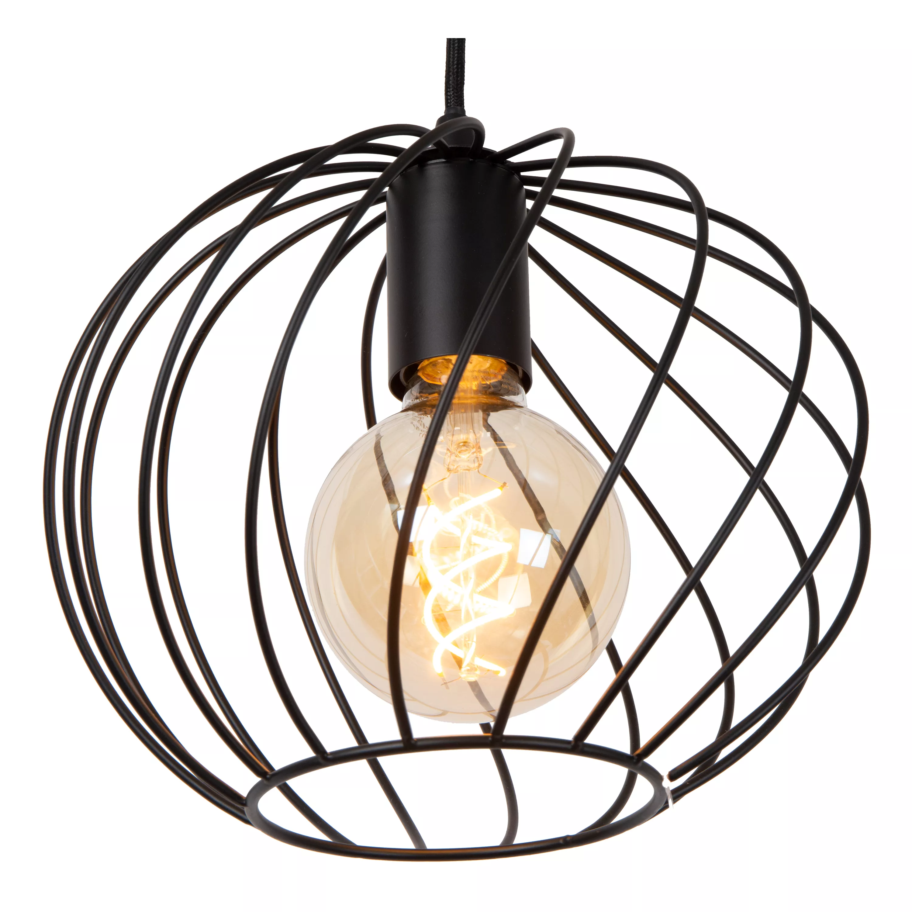 Lucide DANZA Pendant Light 25 Cm 1xE27 Black lucide-danza-pendant-light-25-cm-1xe27-black